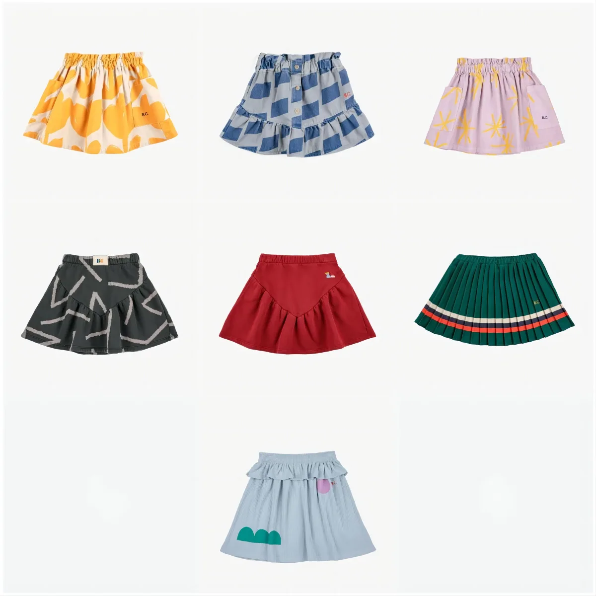 

Летняя хлопковая юбка для девочек, с принтом