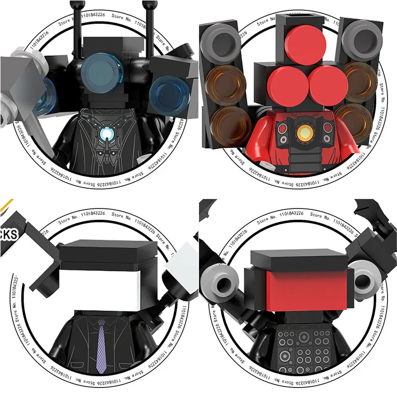 Skibidi кубики в виде унитаза мужские мини-фигурки игрушки для детей подарки на день