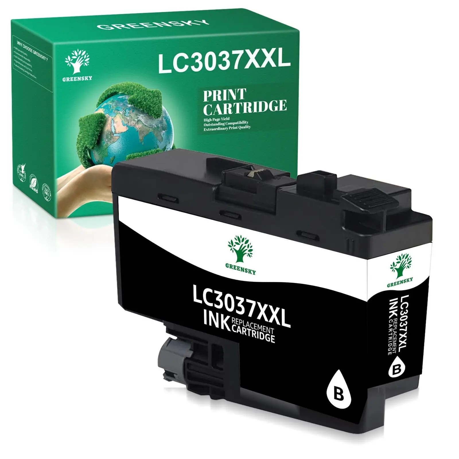 

1Pc LC3037 Ink Cartridges For Brother MFC-J5845DW MFC-J5945DW MFC-J6545DW Black