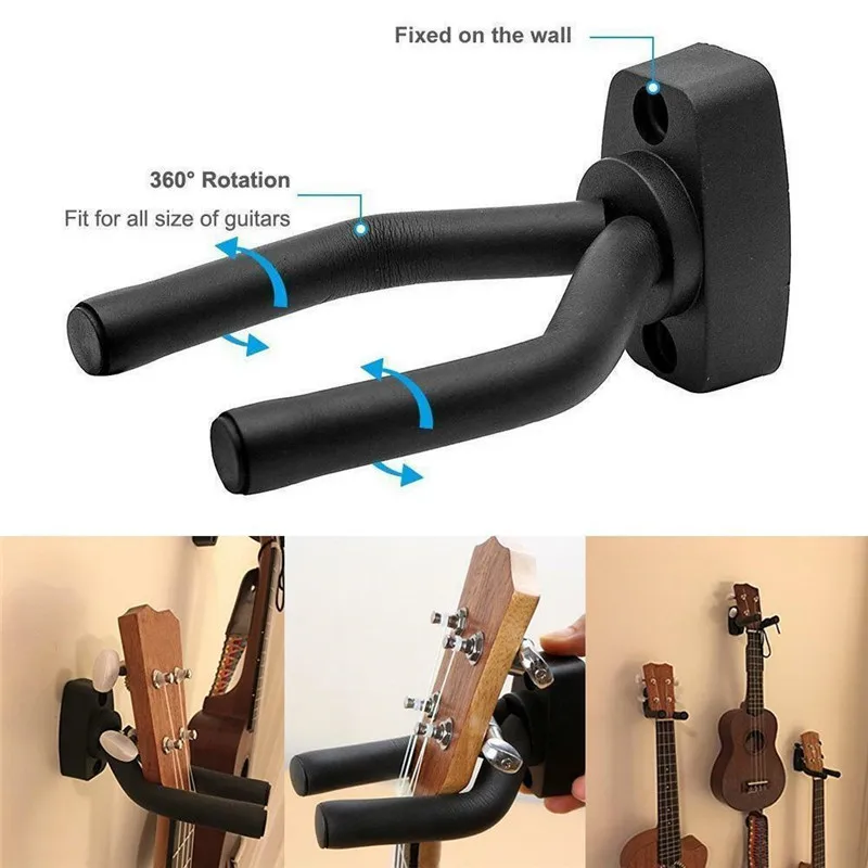 

Wall Mount Hook Hook Non-slip Stand for Acoustic Guitar Ukulele Violin Bass Guitar Instrument Accessories