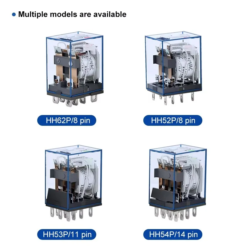 Миниатюрное электромагнитное реле для HH54P MY4NJ AC DC 12В 24В AC 110В 220В 380В с 14-контактным разъемом PYF14A (art.: 3920da7e9fed3) - 3920da7e9fed3