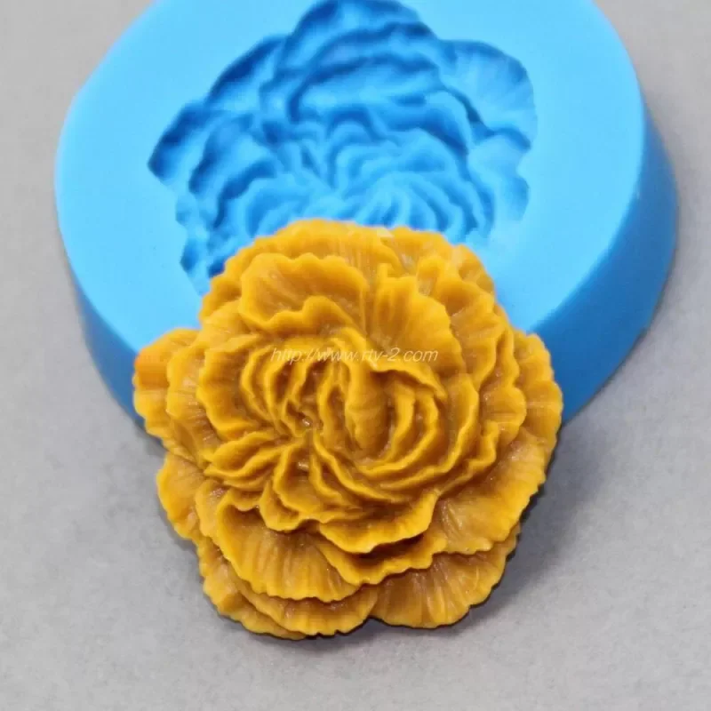 

Handmade Peony Flower Soap Silicone Molds 3D Embossed Arts Flower Model Candle Make Tool Cake Bakeware Decorating For Wedding