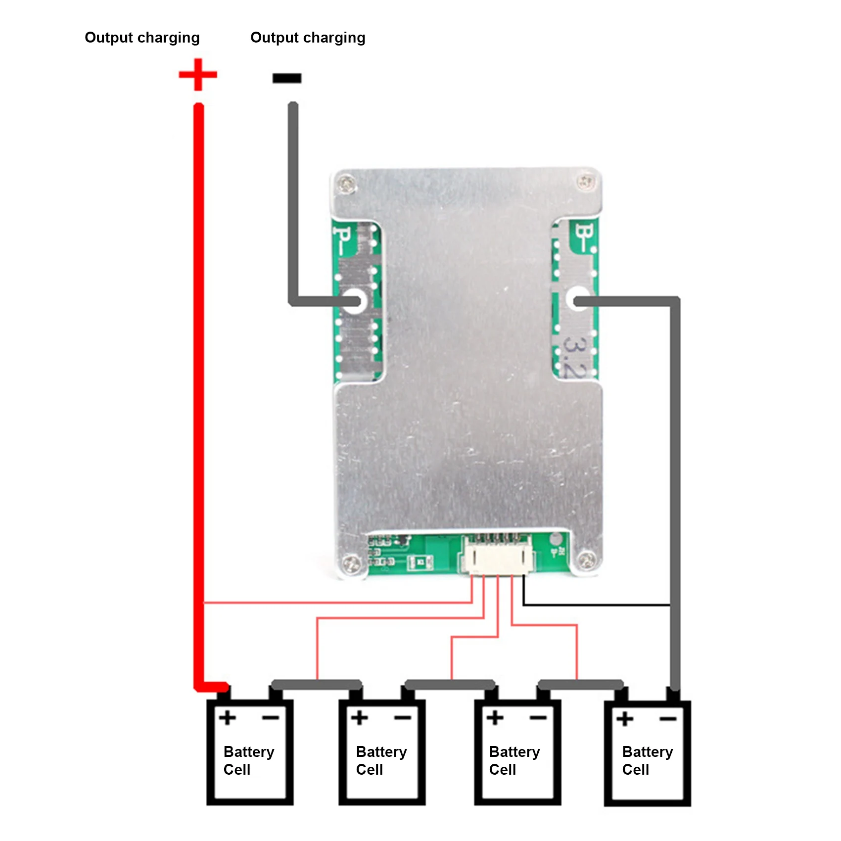 4S 12V 120A Protection Board 3.2V BMS Li-Iron Lithium Battery Charger with Power Balance
