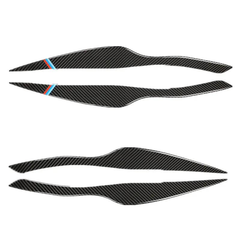 

For BMW Old 3 Series 2004-2008 E90 Height Light Eyebrow Stickers Carbon Fiber