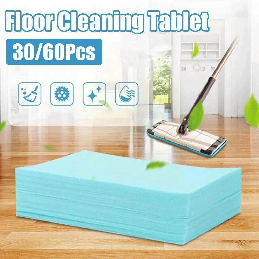 

30/60pcs Floor Cleaner Inhibition Deodorization Non-irritating Floor Sheet Decontamination Cleaning Cleaning Detergent Floo Z1Z5