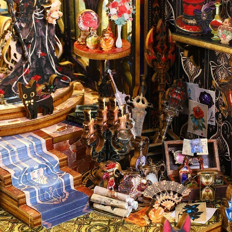 DIY книжный уголок комплект деревянный мини-кукольный домик сборная модель