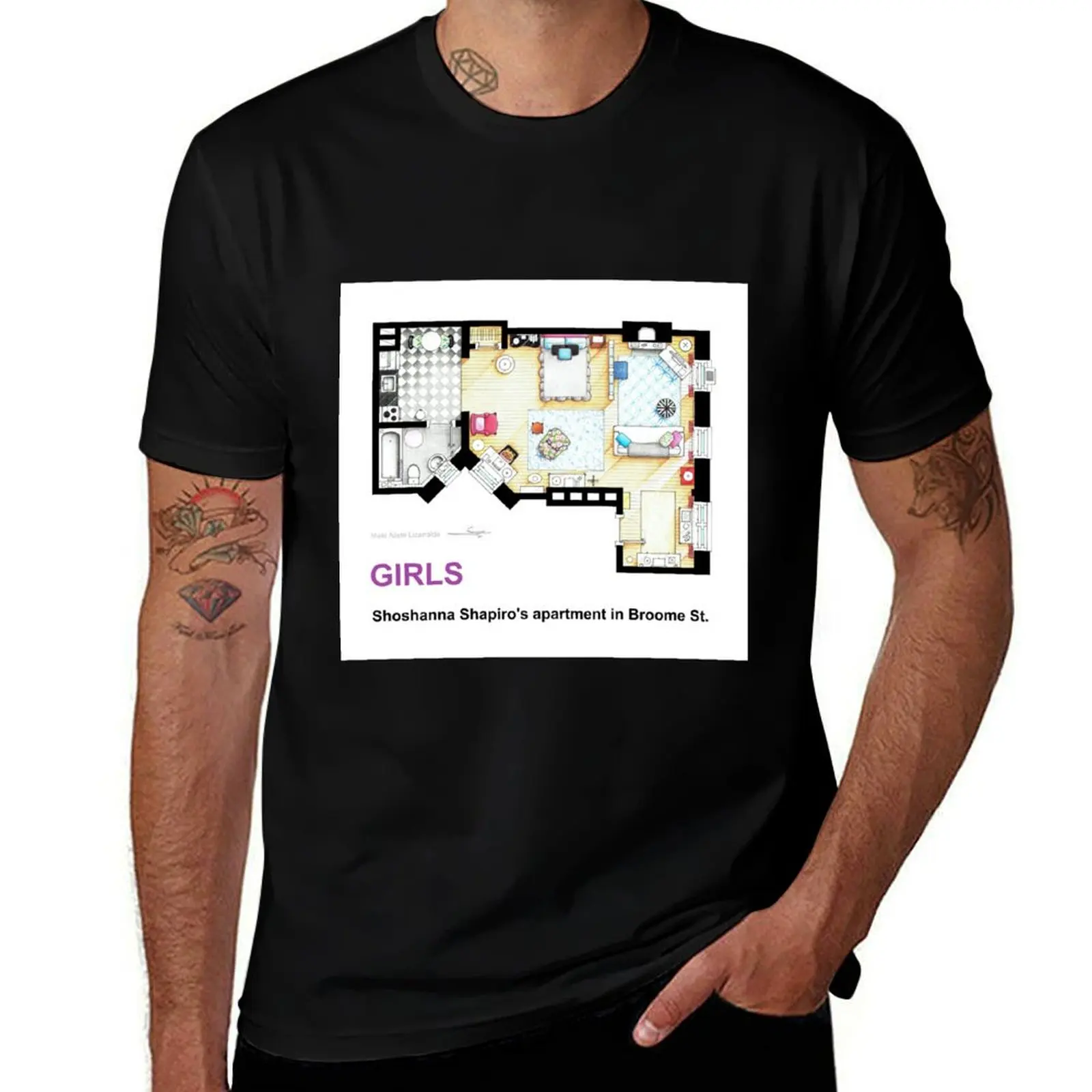 Фото Планировка квартиры Шошанны Шапиро от GIRLS T-Shirt Basic Solid Tee for Daily Use №1