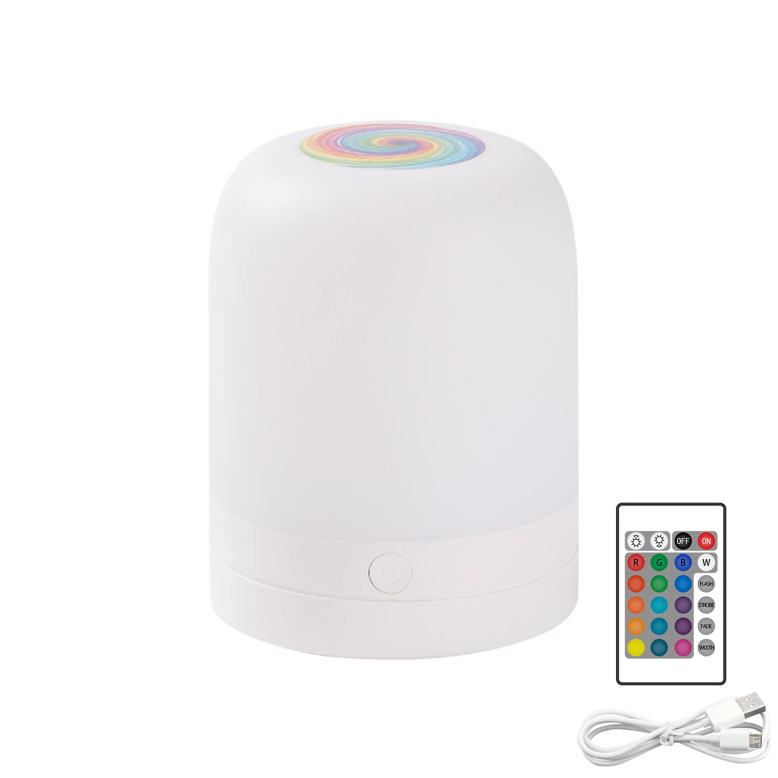

Battery Operated Night Light Desktop Hanging Bedroom Touch Control For Kids 7 Colors With Remote Adjustable 6 Brightness Levels