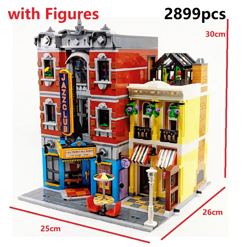 С оригинальной коробкой совместимым с 10312 Jazz Club Expert Pizza Shop модульные строительные