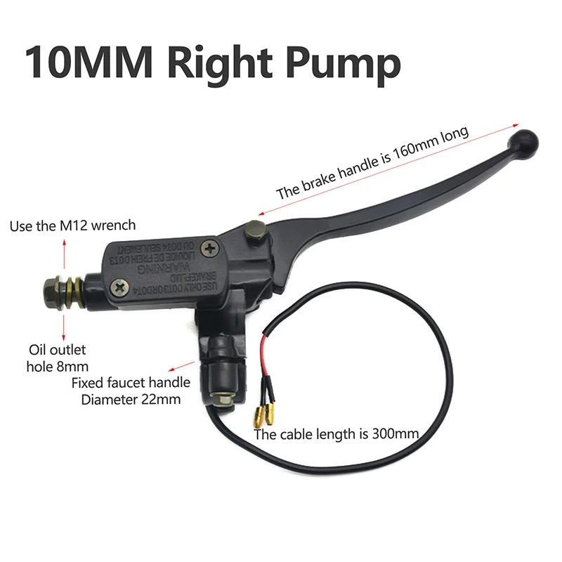 

Универсальный 7/8 "22 мм мотоциклетный тормозной насос, передний главный цилиндр, гидравлический тормозной рычаг для грязевого велосипеда, квадроцикла, квадроцикла, мопеда, скутера