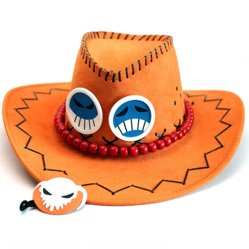 

One Piece Same Style Ace Cowboy Hat Trafalgar Law Hat Anime Cos Props Sunshade