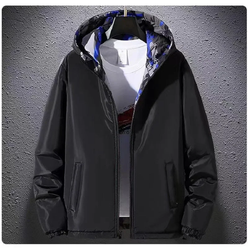 2021 New Men's Cotton-padded Jacket Autumn Winter Thick And Warm Male Jacket Double Sided Trendy Cotton Clothing Large Size Coat