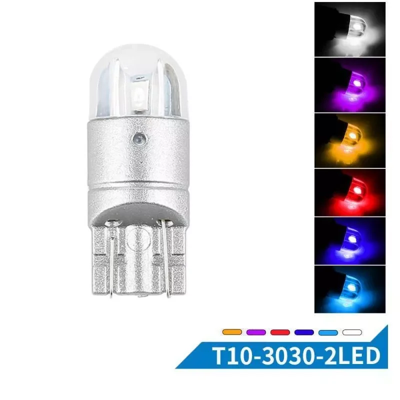 

T10 3030 Car LED Light 2 SMD Auto Car Width Lamp Reading Light Marker Lamp Parking Bulbs Tail Box Lights Auto Accessories 1PC