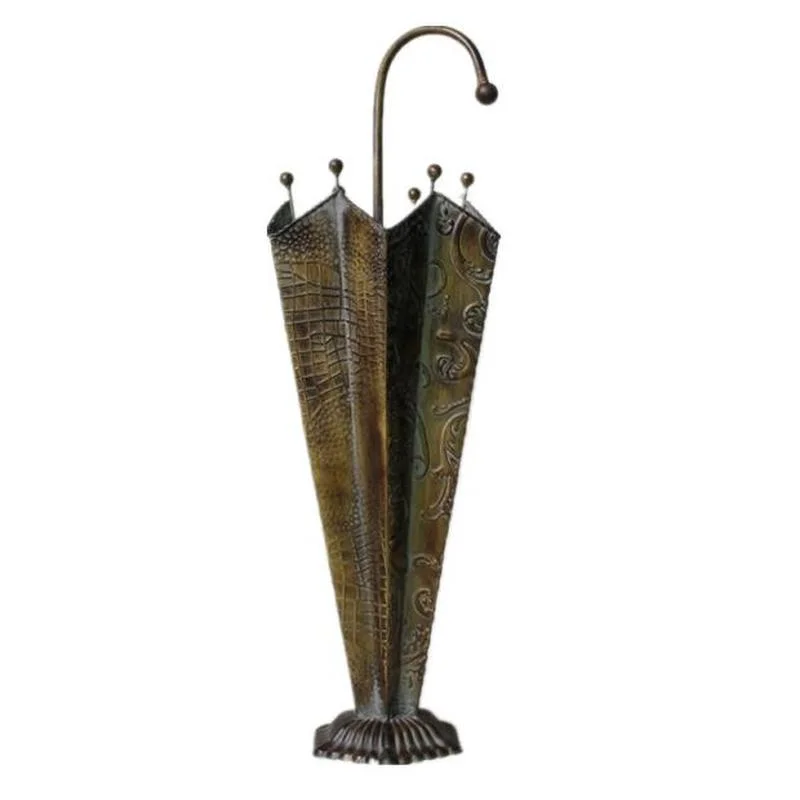 

American retro floor umbrella bucket household umbrella storage bucket creative wrought iron anti-rust umbrella stand
