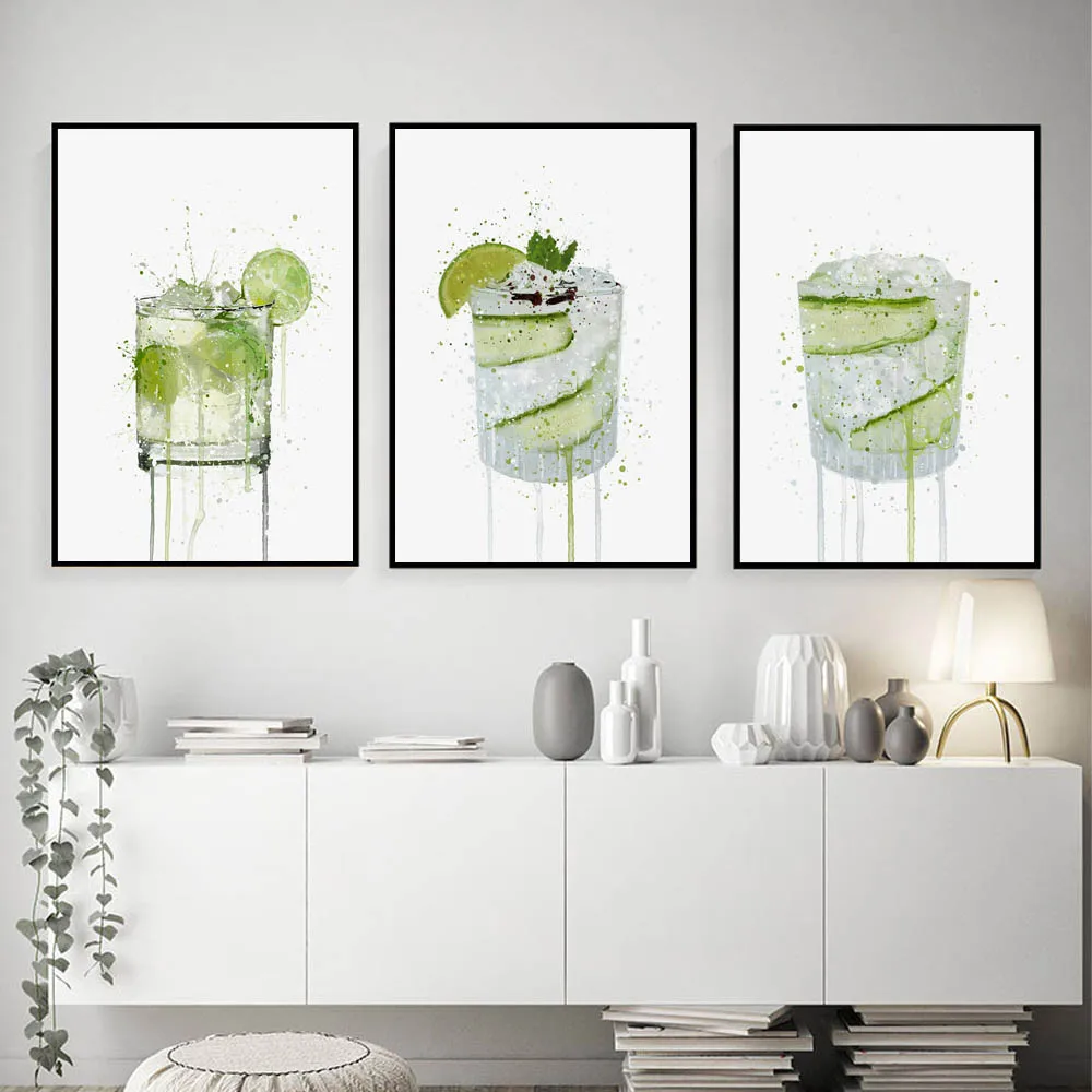 Модное искусство уникальный постер для фруктов коктейлей холодных напитков