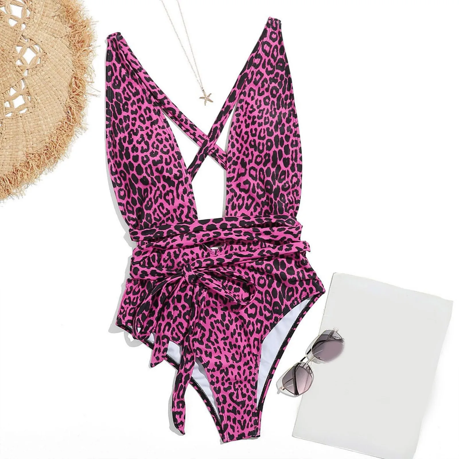 

Женское сексуальное бикини с глубоким V-образным вырезом и лямкой на шее