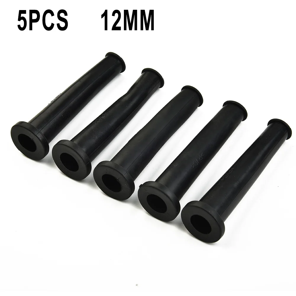 5Pcs Black Rubber Wire Protector Cable Sleeve Boot Cover For Angle Black Rubber Boots Protective Film For Electric Drill Cable