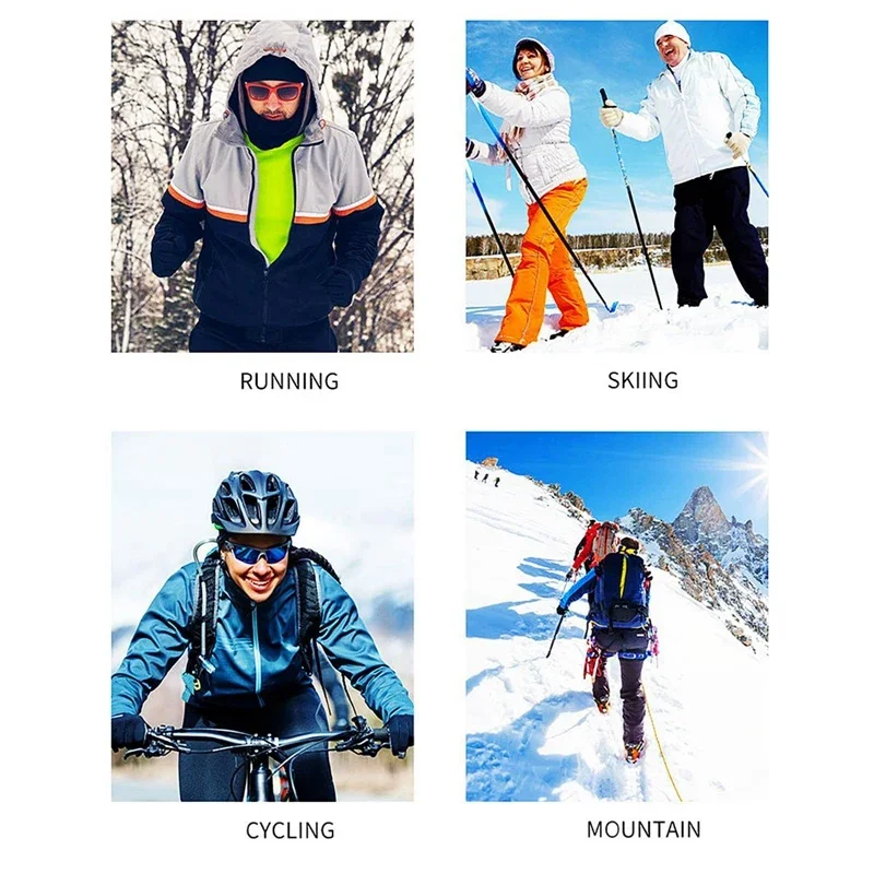 Зимняя мотоциклетная маска флисовая термомаска для шеи полнолицевая теплая