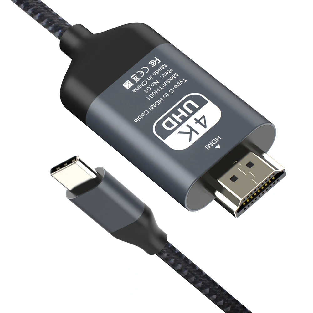 

Кабель с USB C на HDMI-совместимый кабель 4k Type C на HD 4K 60 Гц Type C HD Thunderbolt 3 для Samsung Huawei Mate 40 MacBook Type C на HD