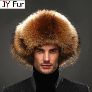 Imported Hot high-end luxury fur hat Men's fox fur hat Lei Feng cap ear cap fur necessary hat Real fur hat 10