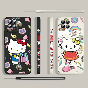 cartoon hello kitty girl for oppo realme 50i 50a 9i 8i 6 pro find x3 lite neo gt master a9 a5 liquid left rope phone case coque free global shipping