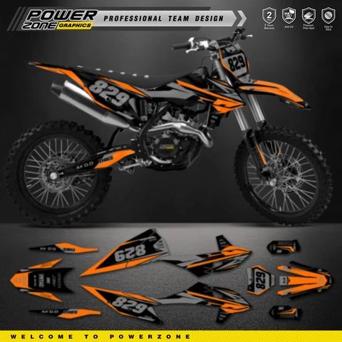 PowerZone для KTM EXC EXC-F 2020-2022 150 200 250 300 350 450 500 для графических наклеек 3M на 2019-2022 SX SXF 043