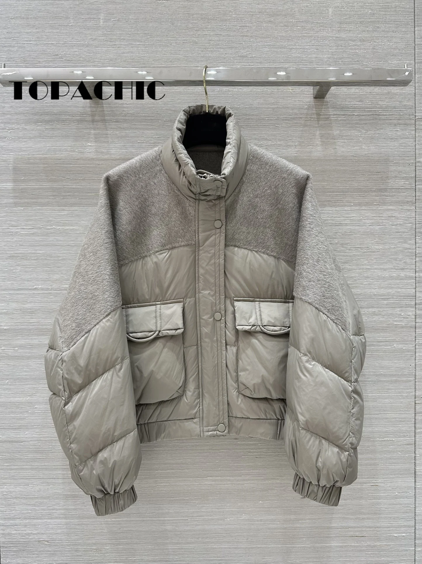 10 8 TOPACHIC-Женская свободная двухсторонняя шерстяная куртка с длинным рукавом и