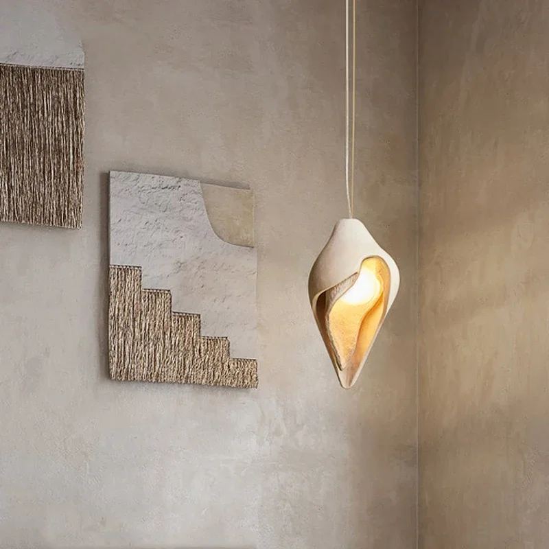 Французская гипсовая люстра для столовой светильник гостиной лампа-раковина