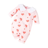 infant bbay girl romper newborn girl clothes long sleeves outfits cartoon print one piece fall winter snap button jumpsuit