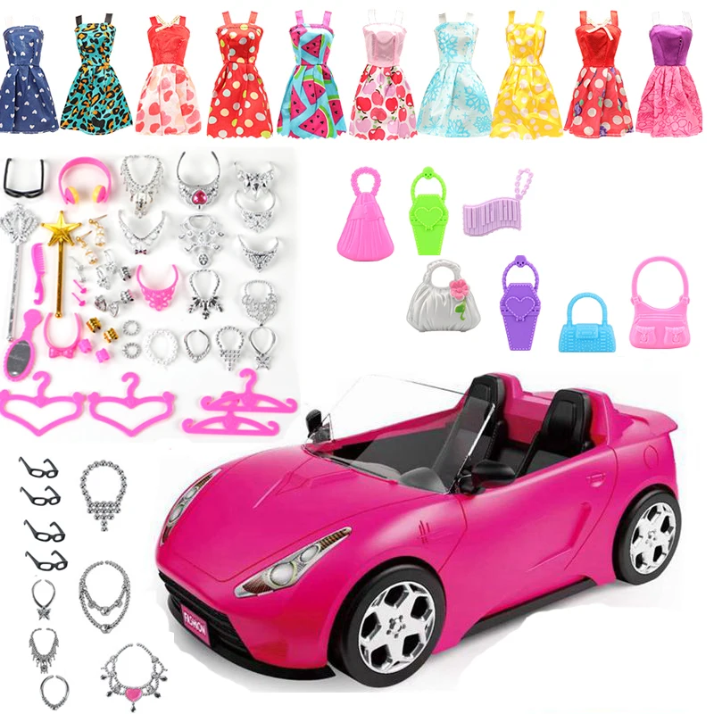 

Fashion Cool Auto Cars Toys Miniature Items Dollhouse Accessories Kids Toys Car For Barbie Travel Children Game Birthday Present