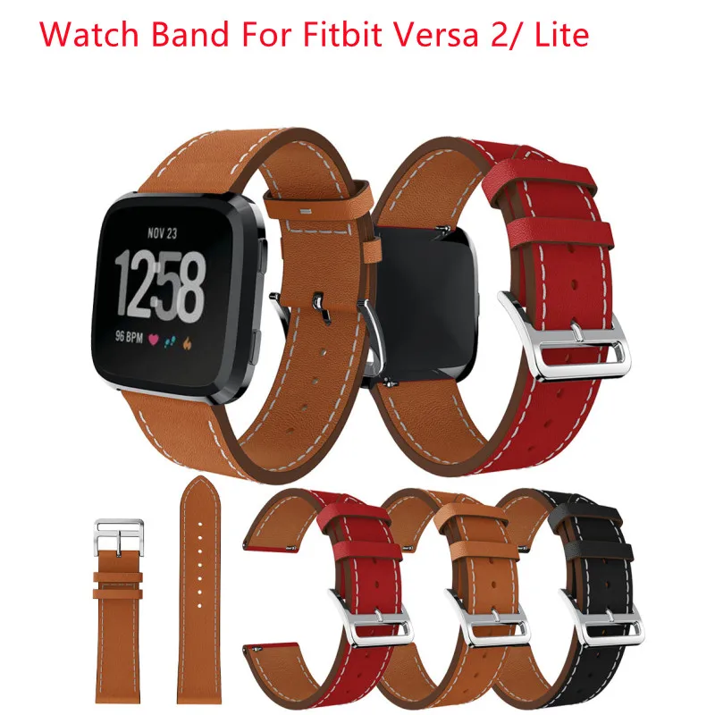 

Fashion Match Replacement Watch Band Leather Wrist Watchband Strap Bracelet Belt For Fitbit Versa 2/ Lite Watch Wristband