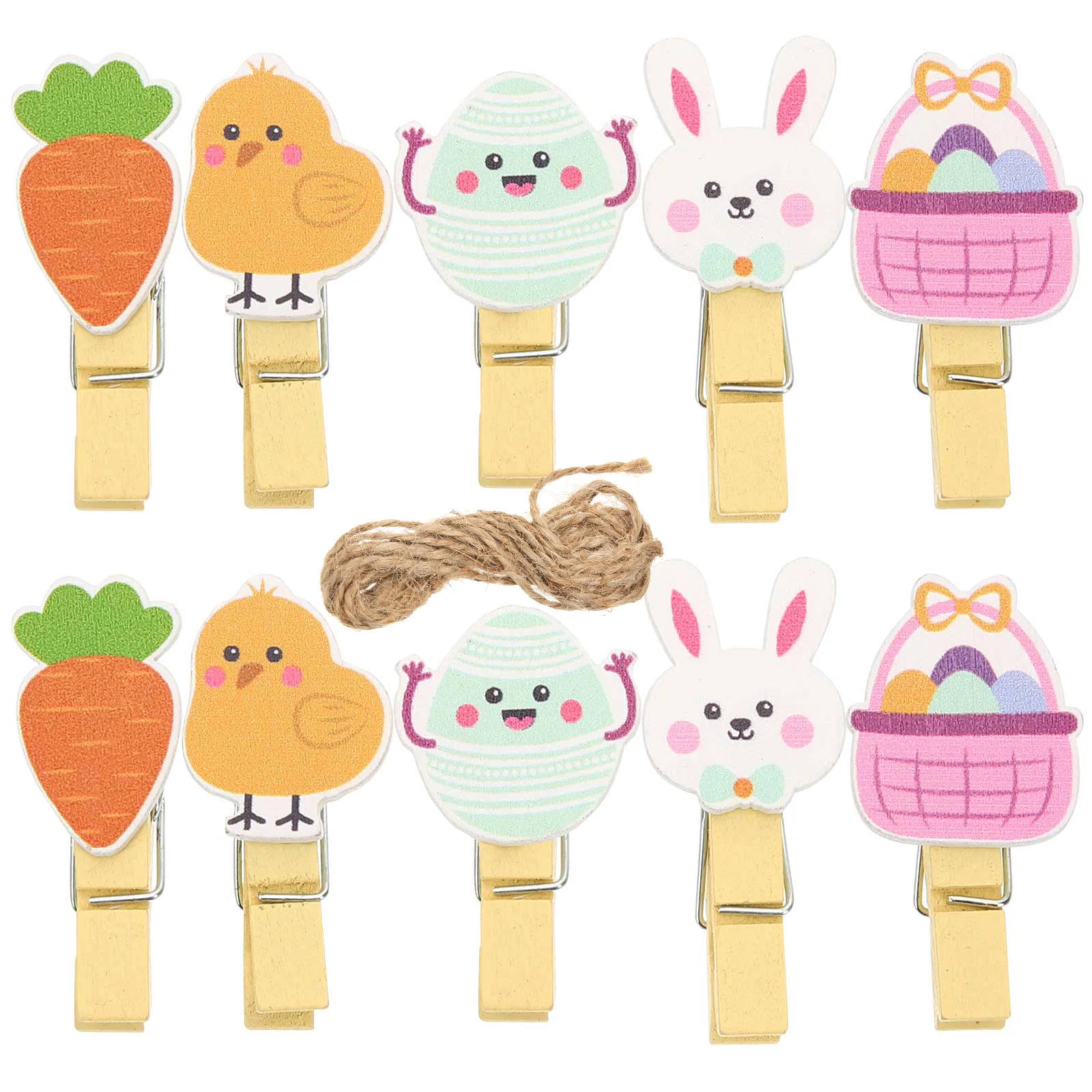 

Clothespins Photo Clips Wooden Mini Picture Clip Easter Display Clothes Crafts Colored Photos Craft Bunny Pegs Animals Cartoon