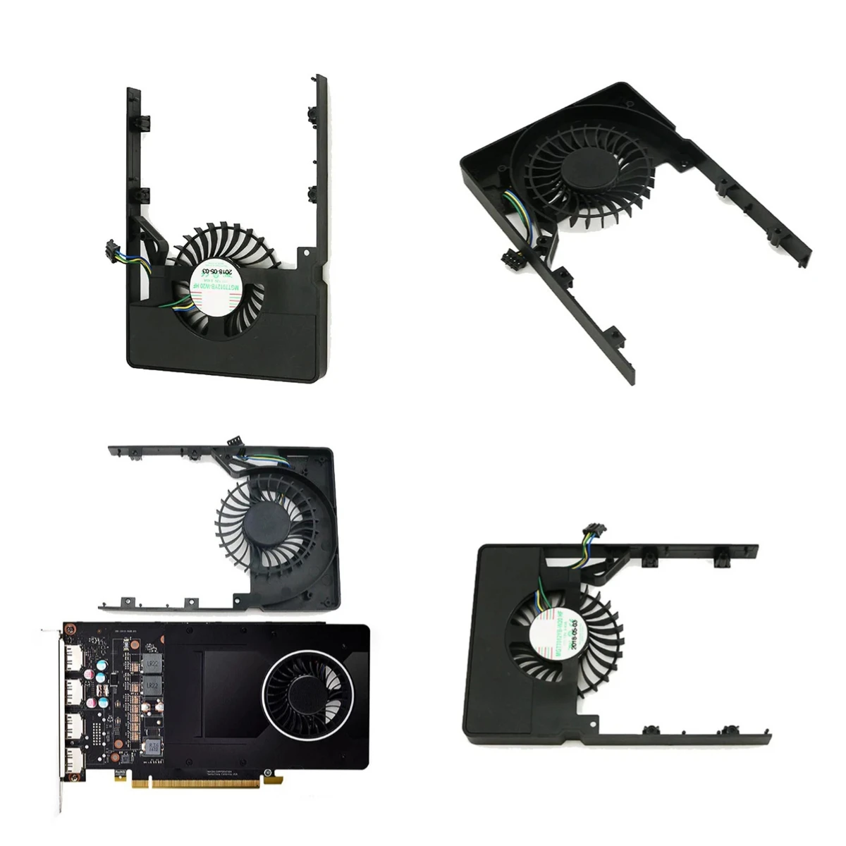 Фото MT7012YB-W20-HF для видеокарты Quadro P2000 5B, охлаждающий вентилятор, 12В 0.43А, 4-контактный, 1 шт., новый №1