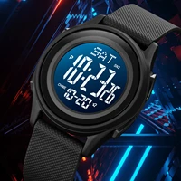 skmei brand men sport watch chrono countdown alarm 12 or 24 hours clock 5bar waterproof led pu strap military digital watch1893