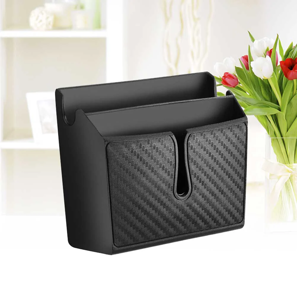 

Adhesive Car Storage Organizer Carbon Fiber Container Organizers Phone Holder for Car - Small Size