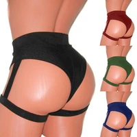 women sexy goth shorts ring pole dance short femme de bain clothing pants with garter leg club slimming bandage ropa mujer 2022
