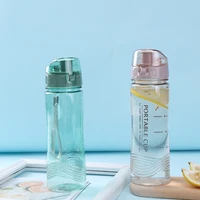 girl leakproof drop proof kettle plastic shaker mug outdoor travel tumbler 520ml sports water bottle portable gym drinking cups
