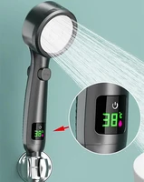 2022 New Digital LED Display Shower Head Water Saving Headshower For Baby Adult Bathroom 4Mode Adjustable Spray Shower Heads