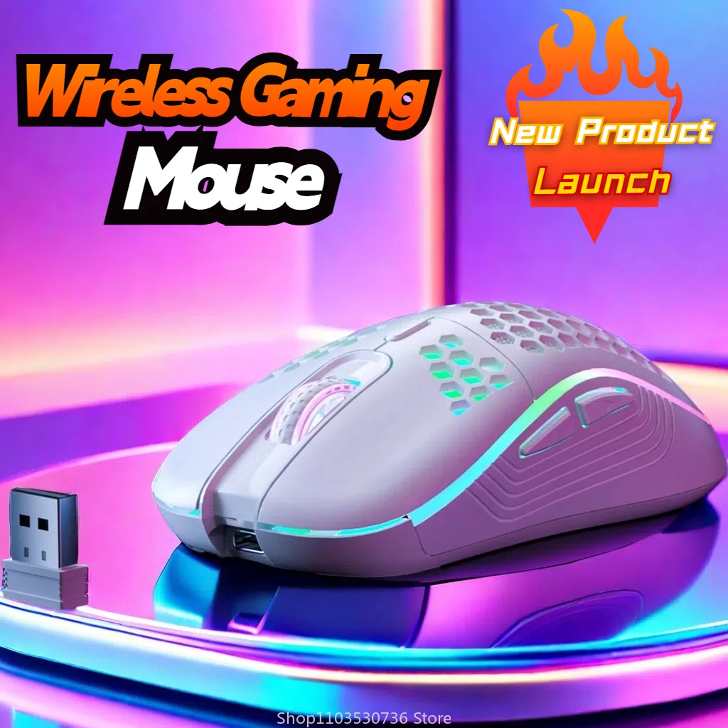 Беспроводная игровая мышь 2 4G с RGB-подсветкой и зарядкой регулируемым разрешением