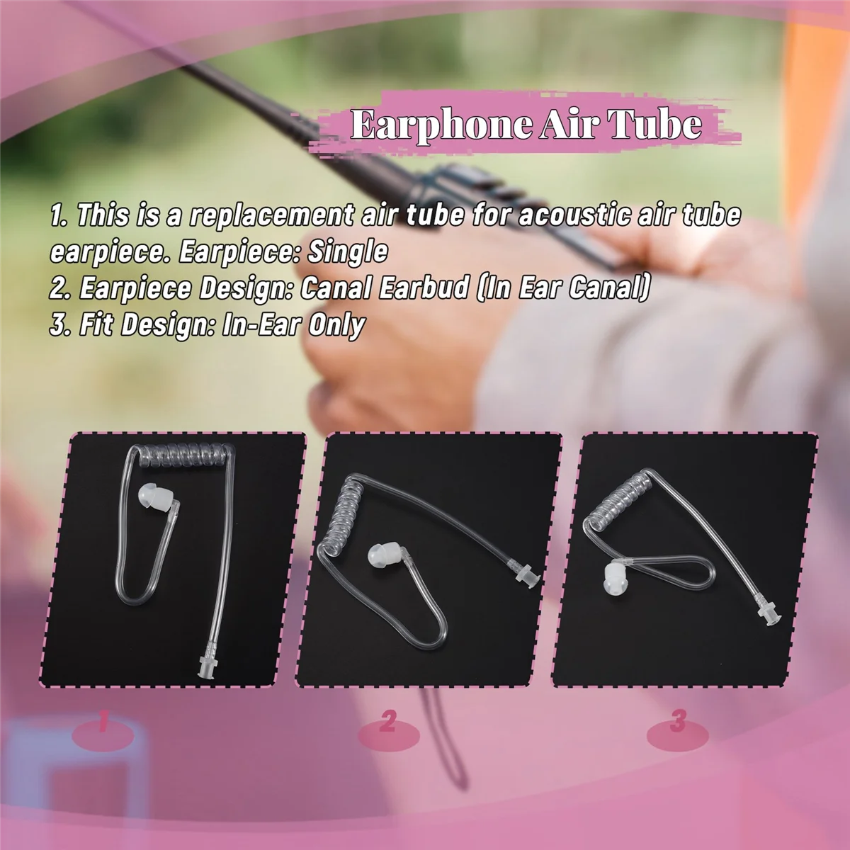 Аксессуары для наушников прозрачная катушка акустическая Воздушная трубка