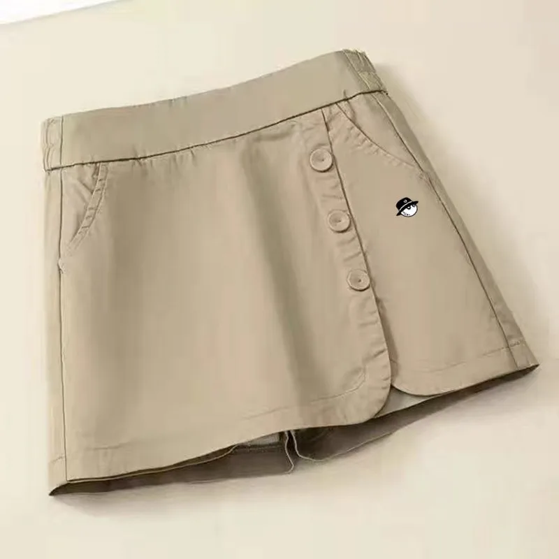 Women's Golf Wear Skirt Shorts Summer Ladies Golf A-line Skirt Pocket Wide-leg Pant Safety Pants Mini Skirt Tennis Golf Shorts