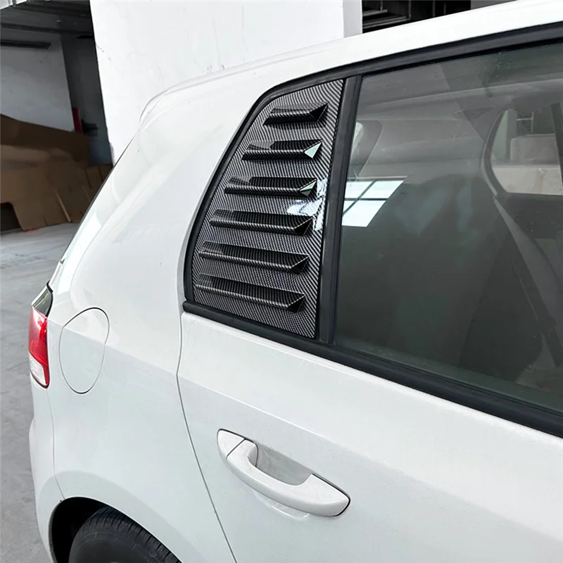 Автомобильные наклейки из углеродного волокна на заднее окно треугольная жалюзи