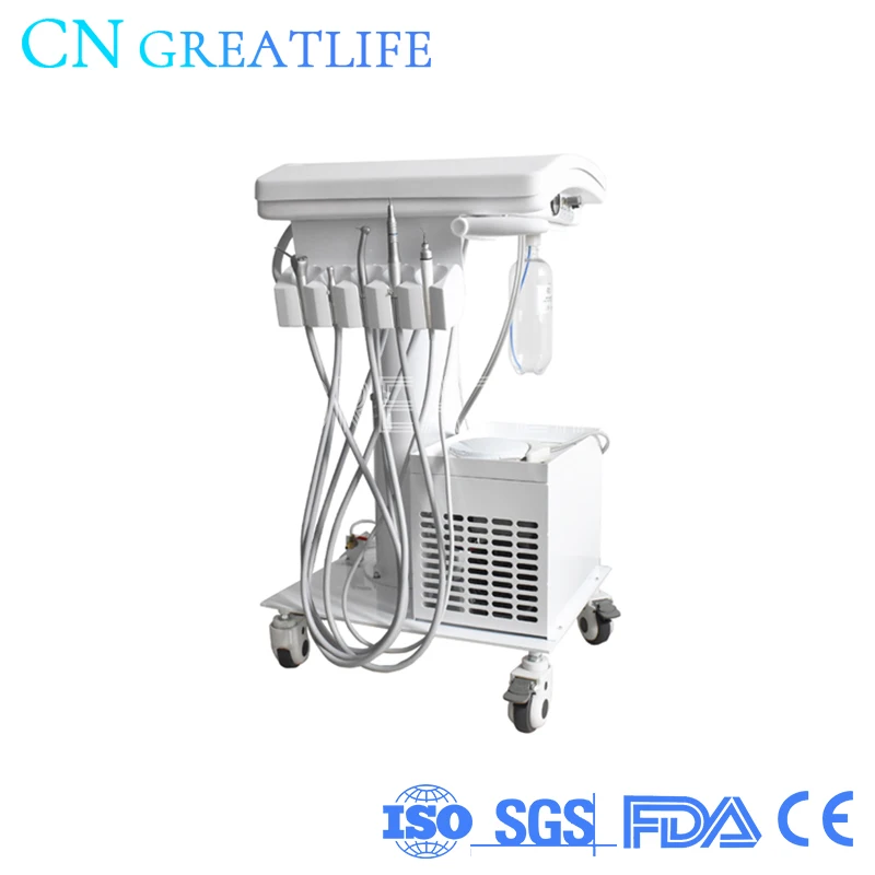 Veterinary Clinic Dental Mobile Unit Portable Dental Unit with Air Compressor