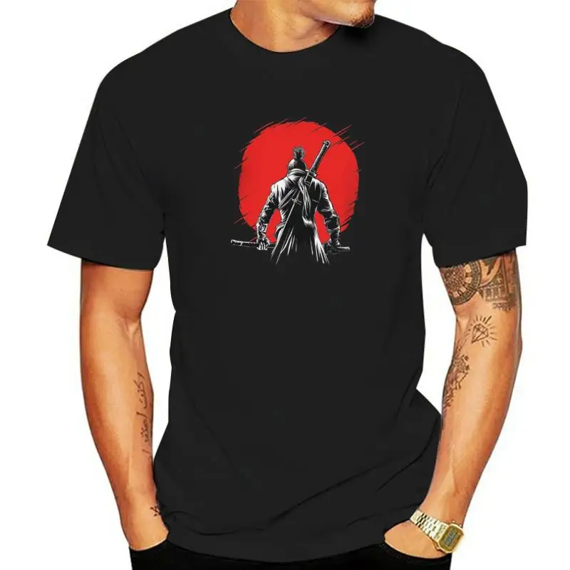 

Sekiro Shadows Die Twice T Shirt Action Adventure Game Fans Classic Tshirt One-armed Wolf Red Sun 2 Classic Cotton T-Shirt