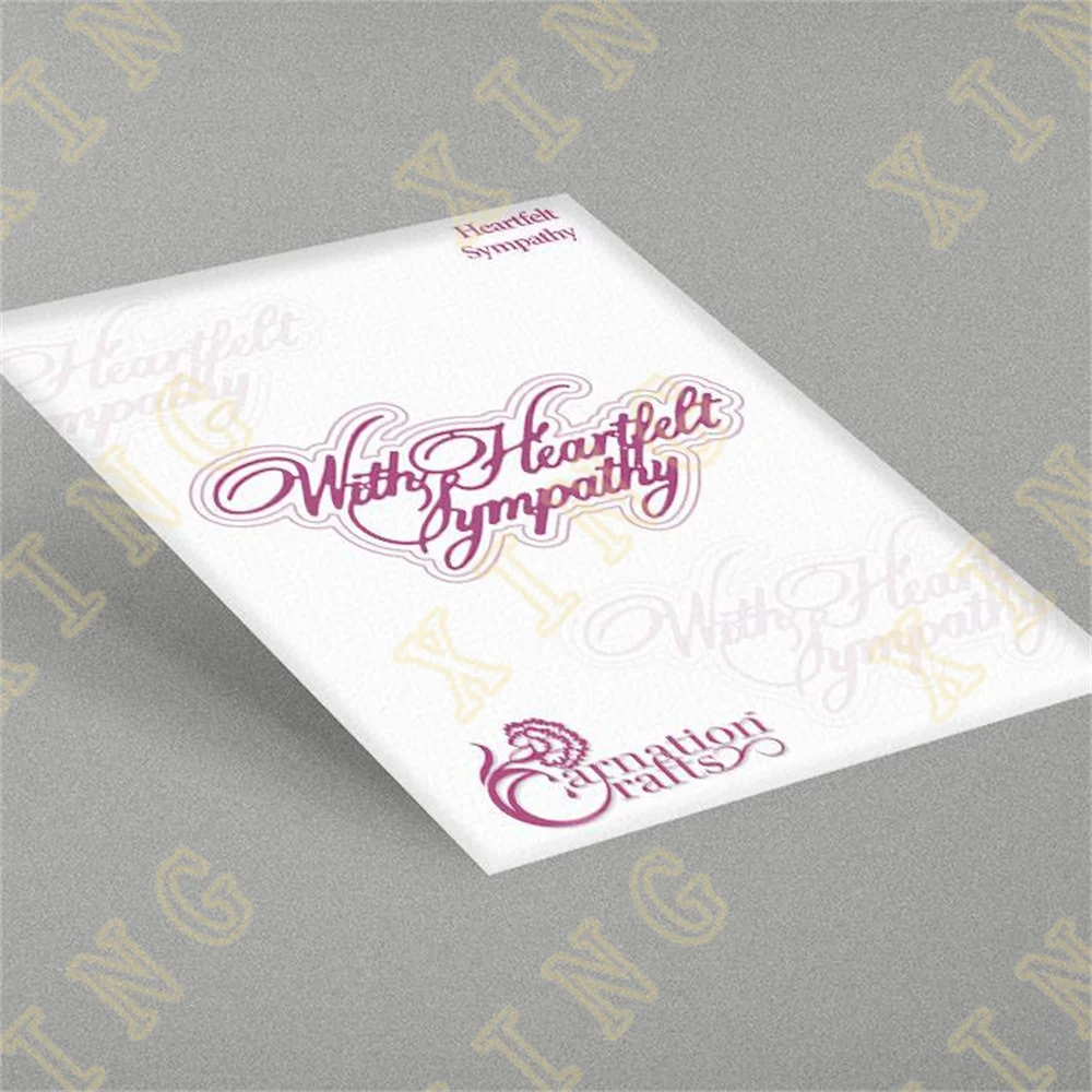 

Heartfelt Sympathy Newest Metal Cutting Dies for Diy Scrapbooking Crafts Dies Cut Maker Photo Album Template Handmade Decoration