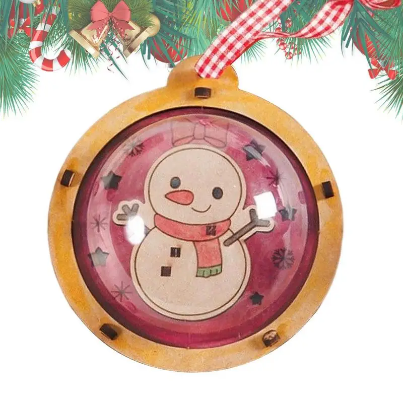 

Заполняемые украшения «сделай сам», украшение для рождественской елки в форме деревянного шара, подвесные Подвески для рукоделия, праздника