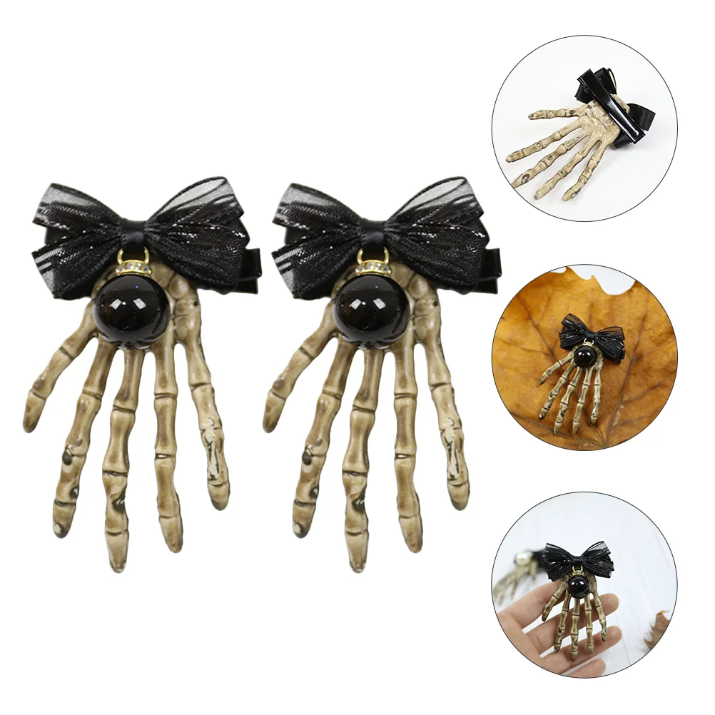 

Bone Claw Hairpin Girls Headpiece Hand Barrettes Halloween Clip Clips Bangs