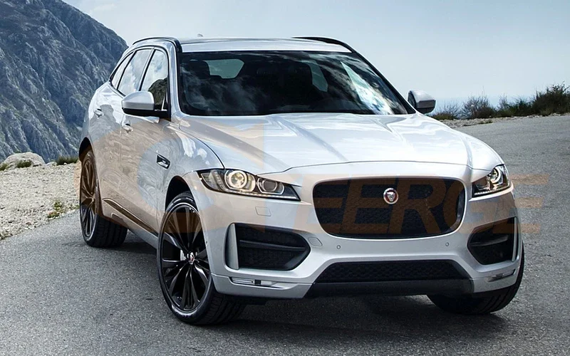 Фото Для JAGUAR F-PACE X761 2015-2018: Комплект сверхъярких светодиодных кольцевых фар (ангельские глазки) с функцией дневных ходовых огней (DRL) и поворотников (SMD LED) с изменением цвета (Switchback) №2
