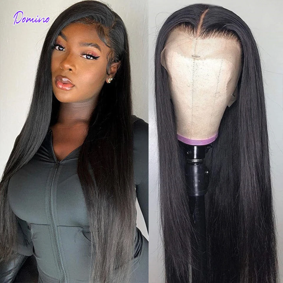 

Lace Front Human Hair Wigs Straight Hair Wig 13X4 Transparent Lace Frontal Wigs Pre Plucked Brazilian Straight Lace Closure Wig