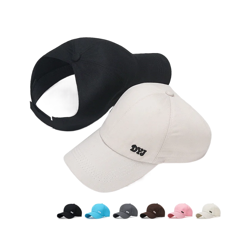 

Baseball Cap for Women Girls with Ponytail Hole Designed for All Hair Types Adjustalbe Hats Free Shipping